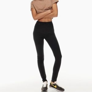 Denim Forum The Lola High Rise Skinny Black Stretchy Jeans Aritzia Size 30